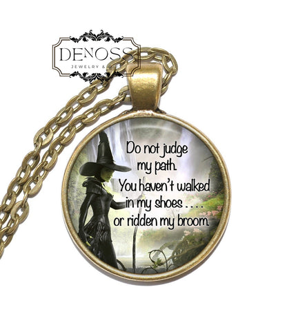 WICCAN Necklace,Funny Witchy,Pagan Humor,Magic Jewelry,Broomstick Joke,Witchy Gift,Wiccan Pendant,Empowerment Art