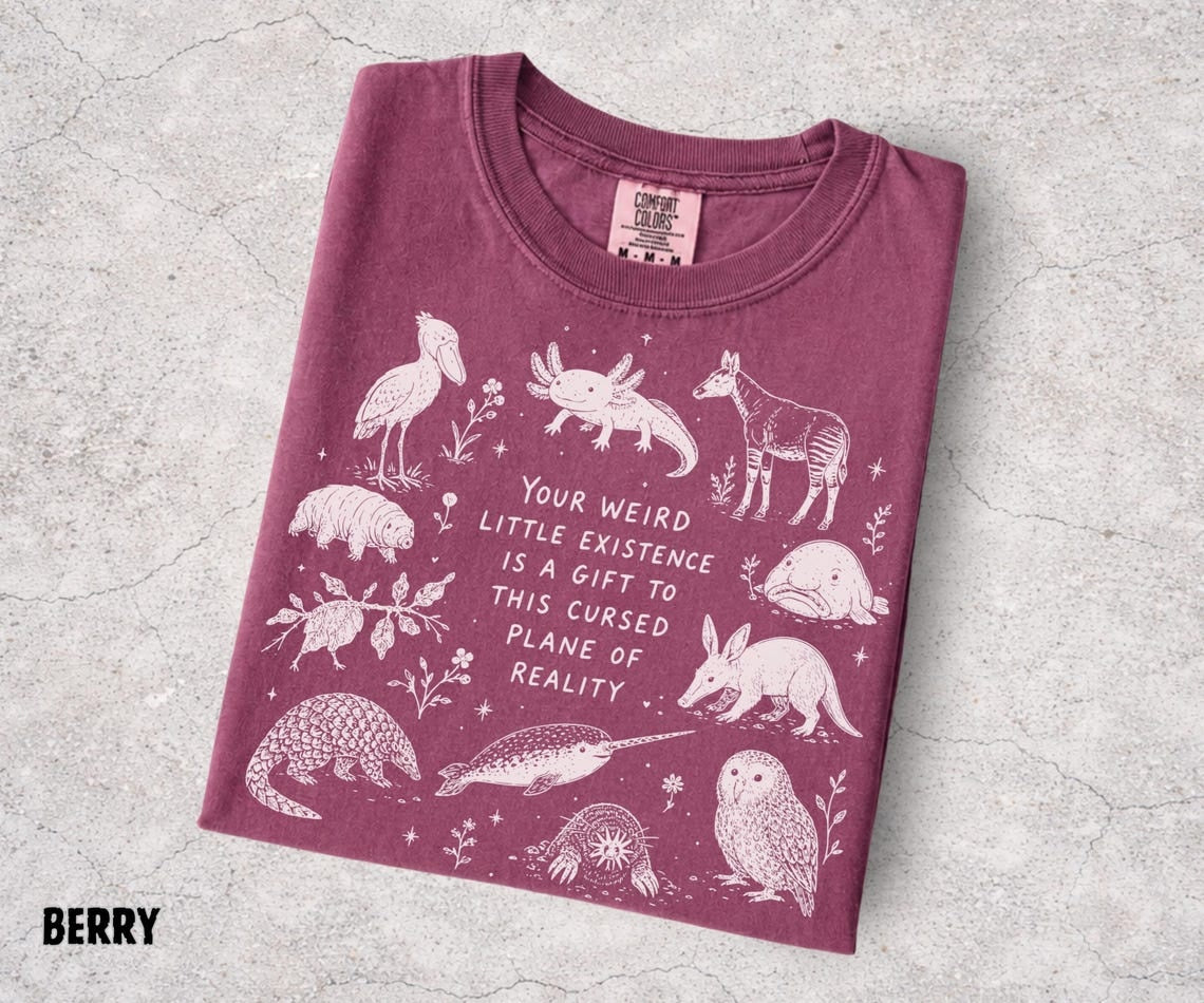 Weird Animal Shirt, Your Weird Little Existence Tee, Funny Animal Graphic, Weirdcore Shirt, Quirky Animal Tee, Animal Lover Gift - Denoss