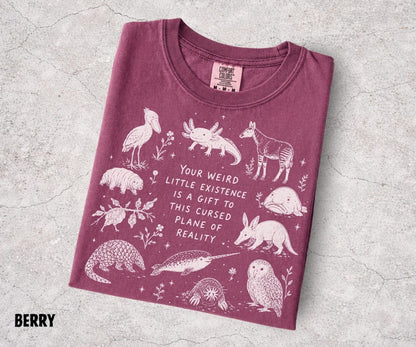 Weird Animal Shirt, Your Weird Little Existence Tee, Funny Animal Graphic, Weirdcore Shirt, Quirky Animal Tee, Animal Lover Gift - Denoss