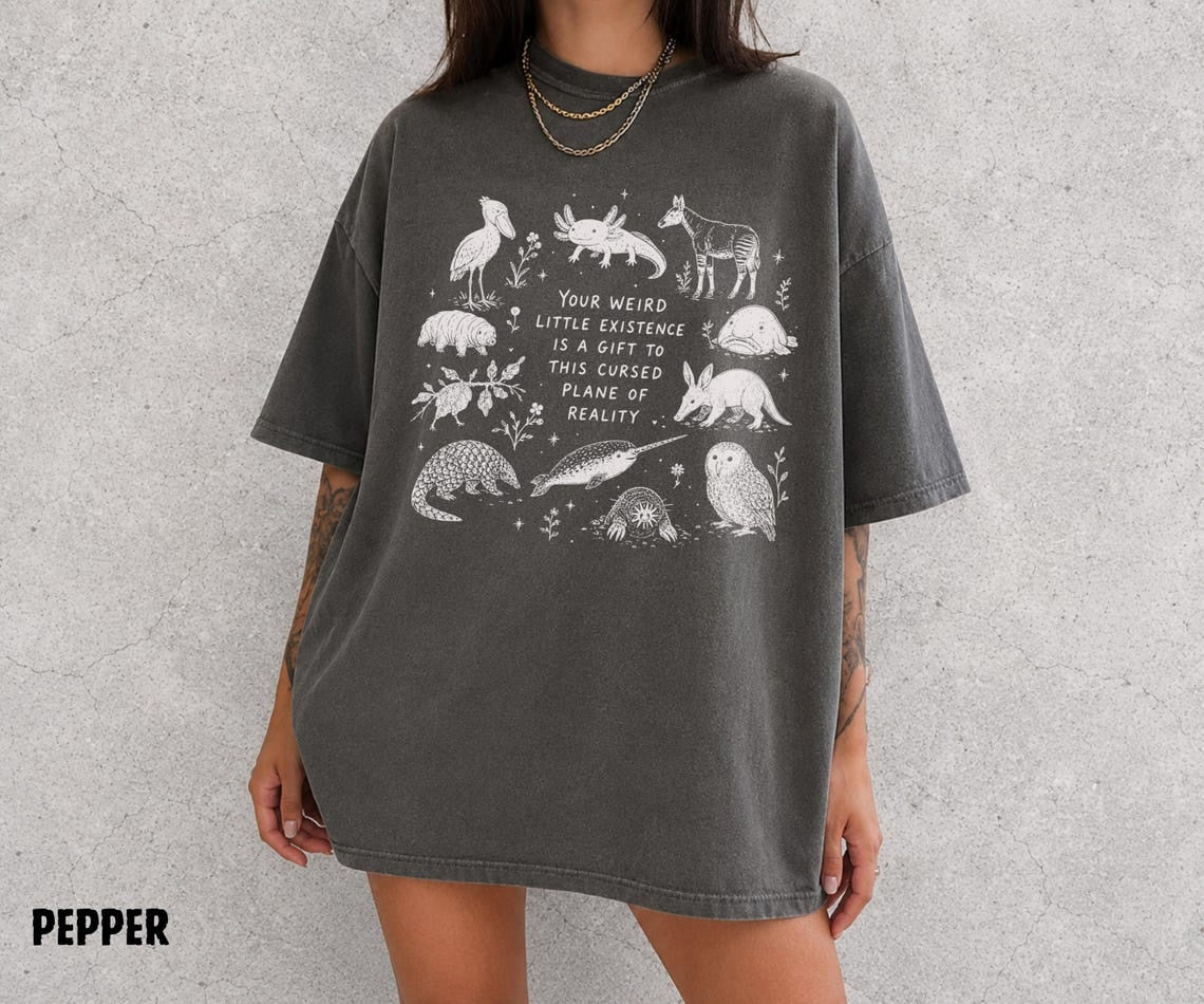 Weird Animal Shirt, Your Weird Little Existence Tee, Funny Animal Graphic, Weirdcore Shirt, Quirky Animal Tee, Animal Lover Gift - Denoss
