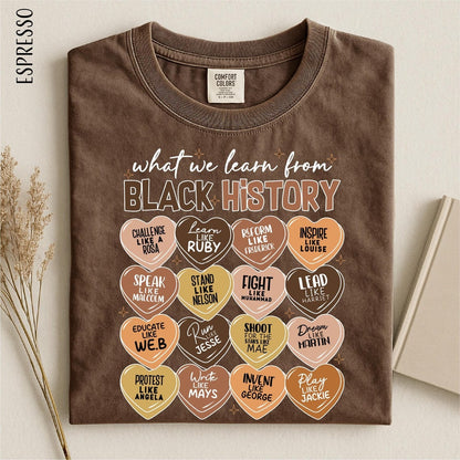 What We Learn From Black History T-Shirt, African American Leaders Stamp Shirt, Black History Month Tee, Cultural Awareness T-Shirt