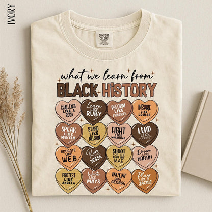 What We Learn From Black History T-Shirt, African American Leaders Stamp Shirt, Black History Month Tee, Cultural Awareness T-Shirt