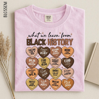 What We Learn From Black History T-Shirt, African American Leaders Stamp Shirt, Black History Month Tee, Cultural Awareness T-Shirt