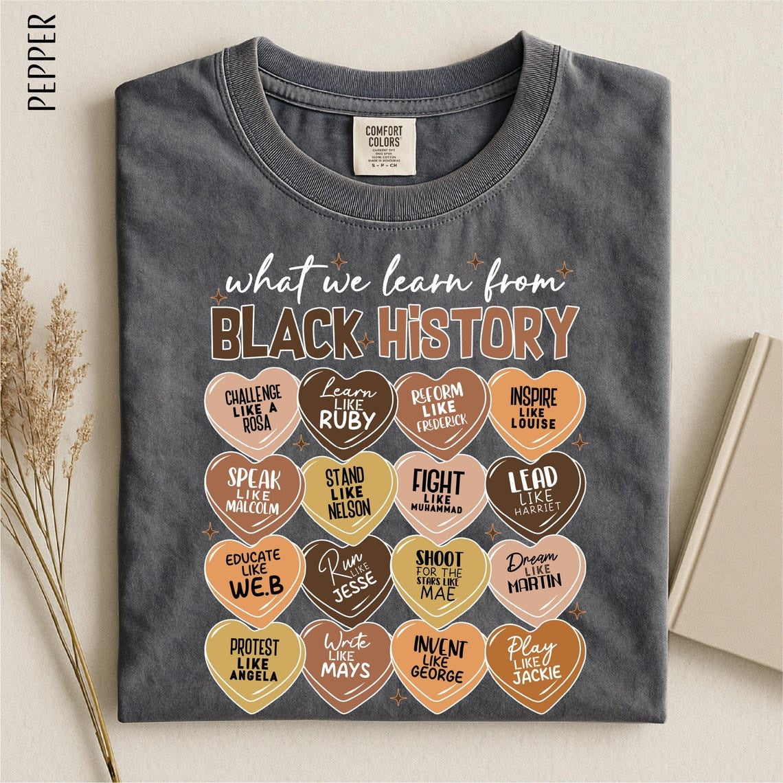 What We Learn From Black History T-Shirt, African American Leaders Stamp Shirt, Black History Month Tee, Cultural Awareness T-Shirt