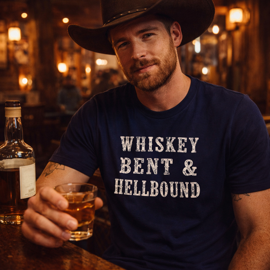 Whiskey Bent And Hellbound,Country Music Tshirt,Rodeo Tshirt