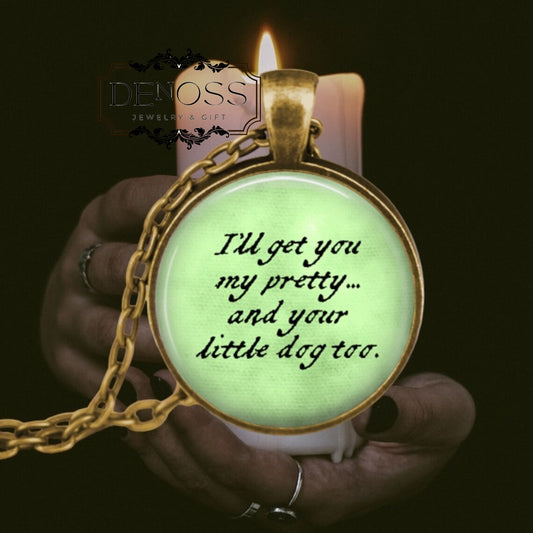 Wicked Witch Quote Jewelry,Wizard of Oz Charm Necklace - Denoss