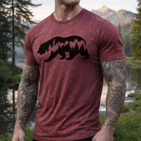 Wild life Bear T shirts , Forest , Nature , Adventure , Camper, unisex T shirts