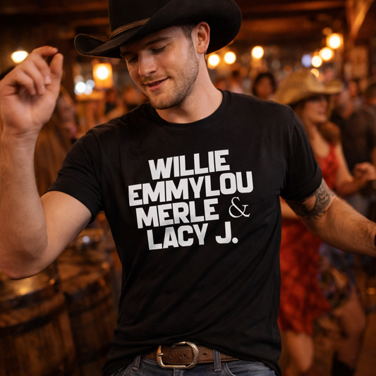 Willie,Emmylou,Merle,Lacy J,Country Music Fan Tshirt