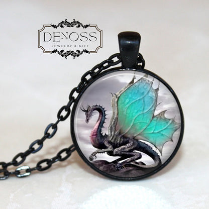 Winged Dragon Pendant Necklace,Flying Dragon,Dragon Necklace,Magical,Mystical,Fantasy,Dragon Jewelry