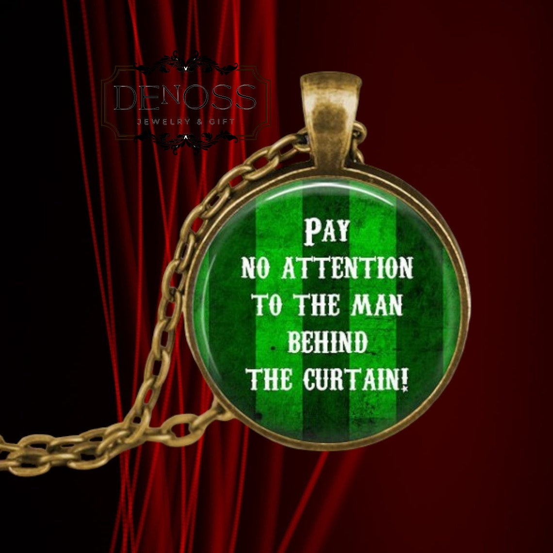 Wizard of Oz Quote Pendant Necklace,Dorothy & Toto Cosplay Jewelry