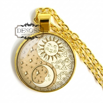 Yin Yang Pendant Sun & Moon Necklace