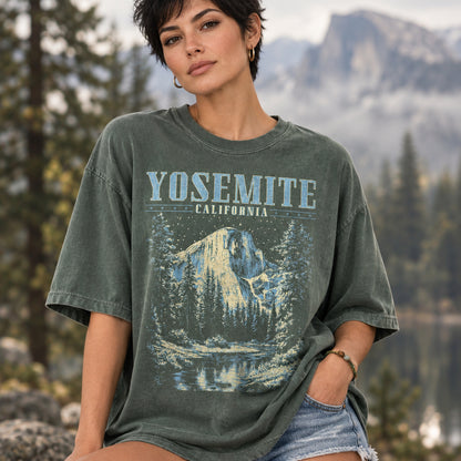 Yosemite Shirt, Retro Comfort Colors T-Shirt, California Tshirt, National Park Shirt, Nature Graphic Tee, Rock Climbing T Shirt