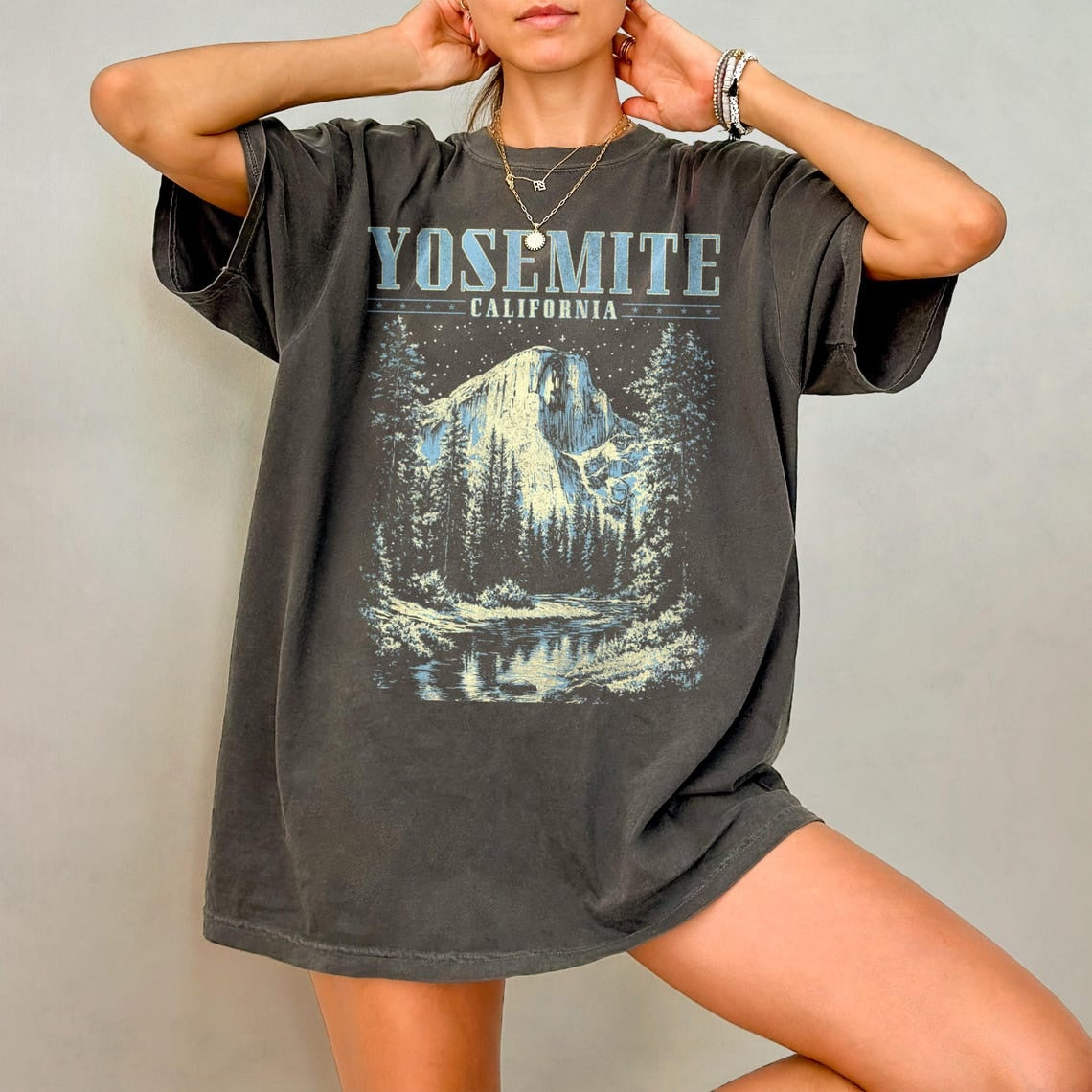 Yosemite Shirt, Retro Comfort Colors T-Shirt, California Tshirt, National Park Shirt, Nature Graphic Tee, Rock Climbing T Shirt