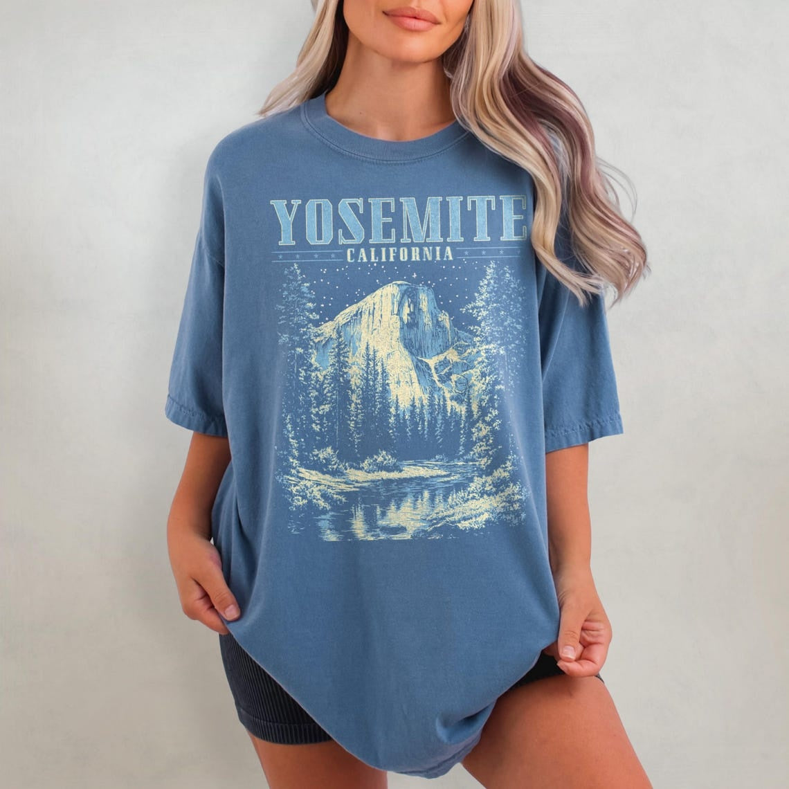 Yosemite Shirt, Retro Comfort Colors T-Shirt, California Tshirt, National Park Shirt, Nature Graphic Tee, Rock Climbing T Shirt