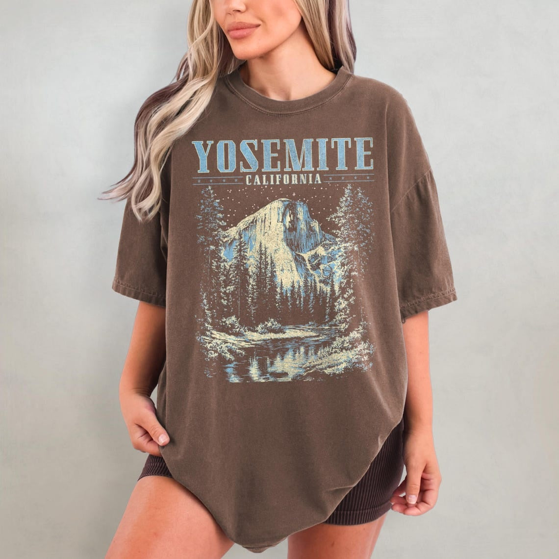 Yosemite Shirt, Retro Comfort Colors T-Shirt, California Tshirt, National Park Shirt, Nature Graphic Tee, Rock Climbing T Shirt