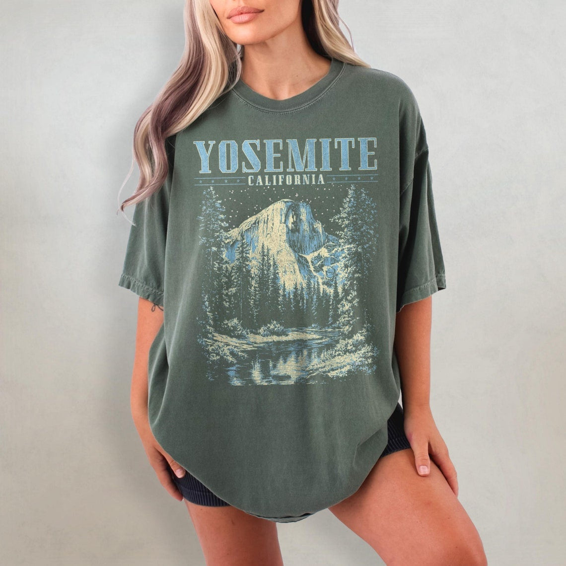 Yosemite Shirt, Retro Comfort Colors T-Shirt, California Tshirt, National Park Shirt, Nature Graphic Tee, Rock Climbing T Shirt