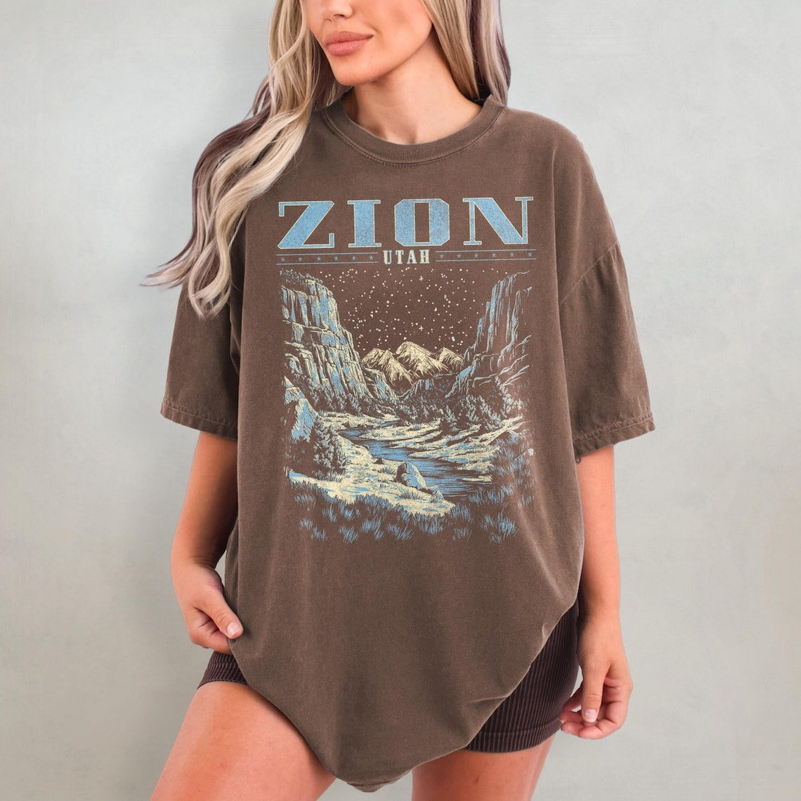 Zion National Park Shirt, Retro Comfort Colors T-Shirt, Aesthetic Hiking Utah Tshirt, National Park Shirt, Vacation Graphic Tee