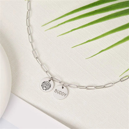 Custom Dog Portrait Necklace