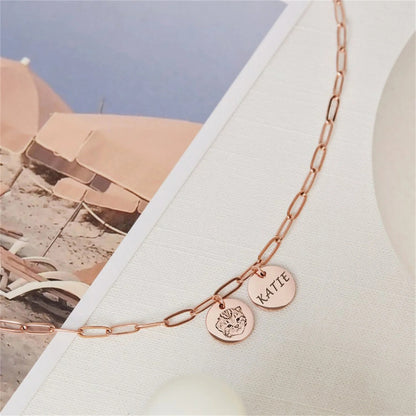 Custom Dog Portrait Necklace