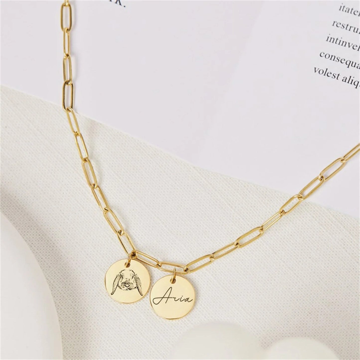 Custom Dog Portrait Necklace