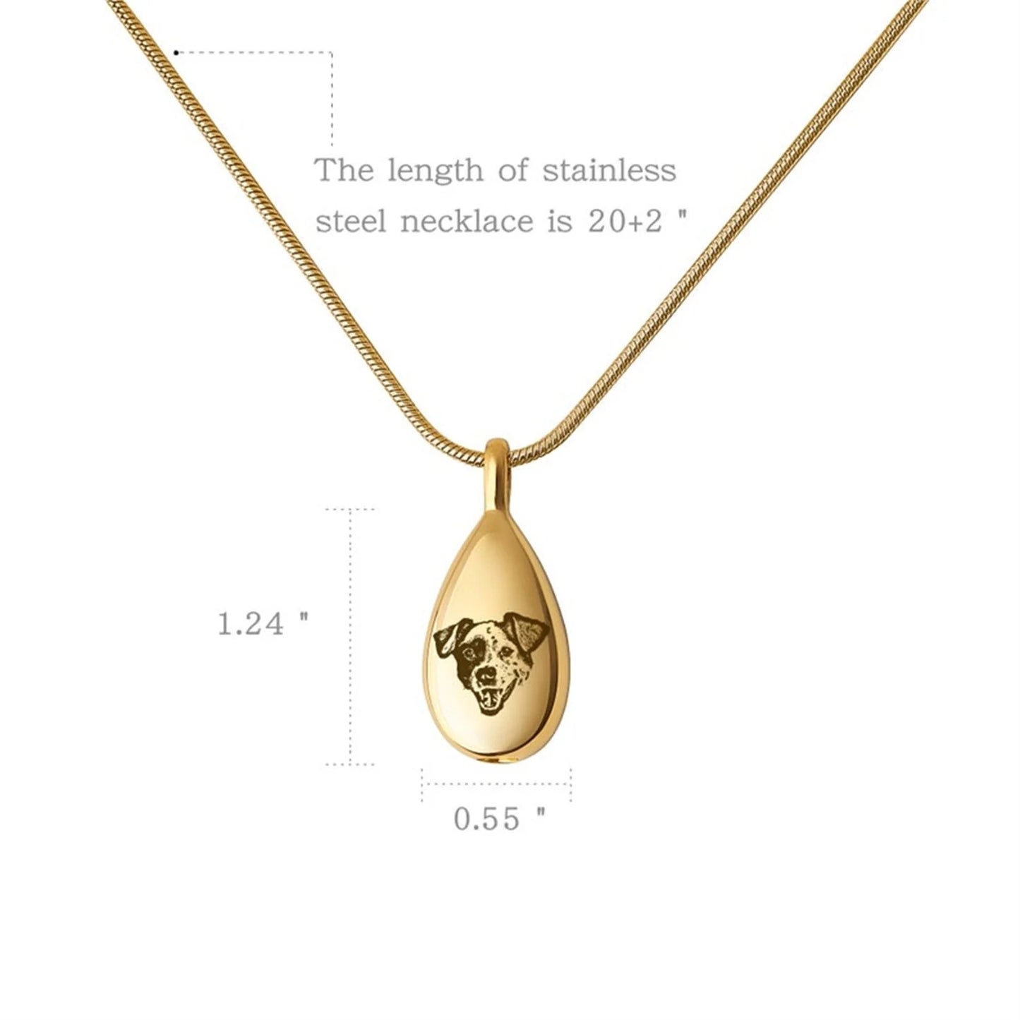 Pet Photo Urn Necklace