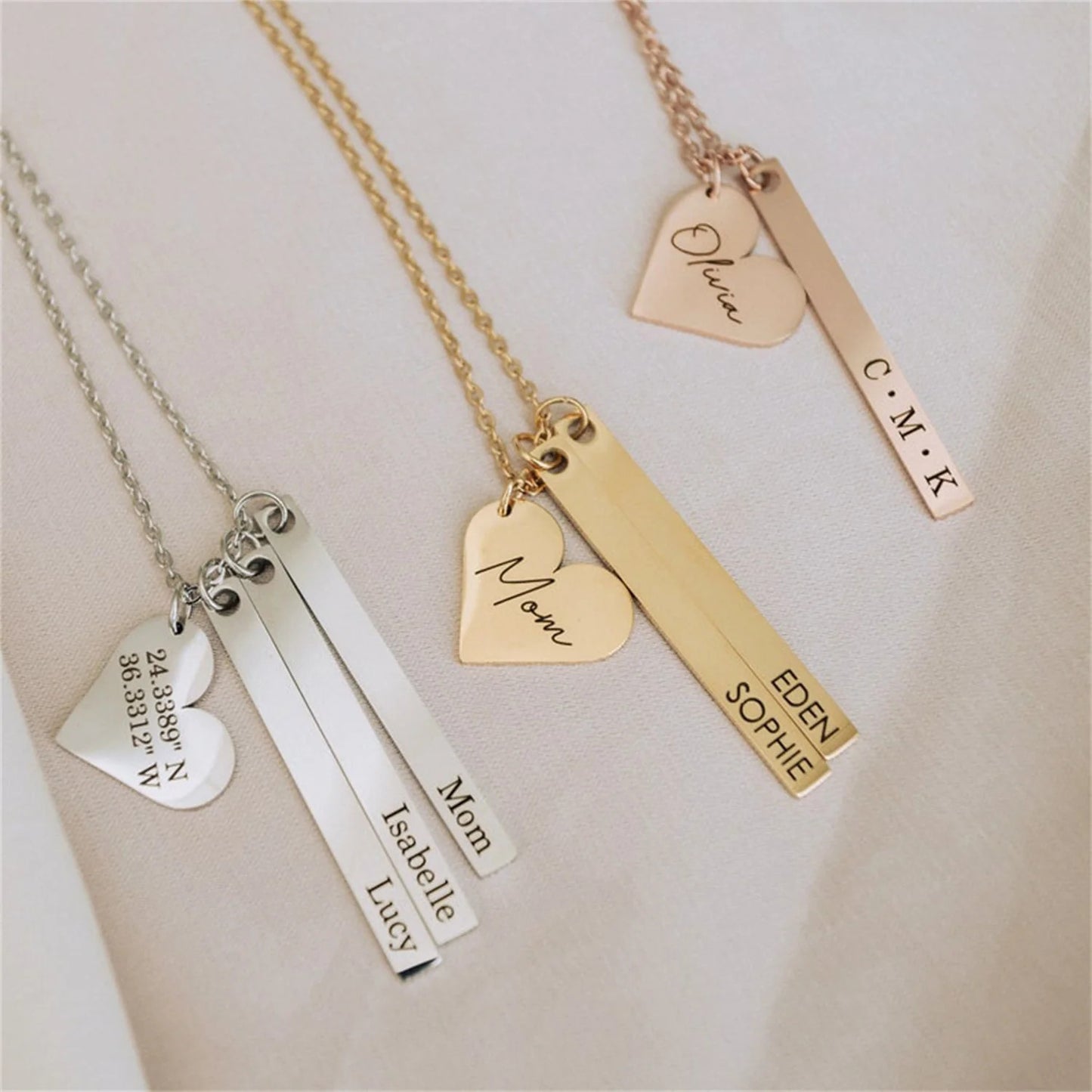 Personalized Engraved Name Bar Necklace