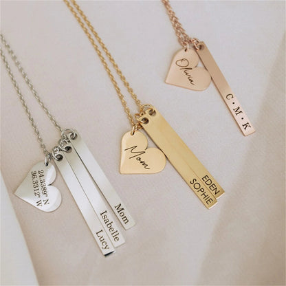 Personalized Engraved Name Bar Necklace
