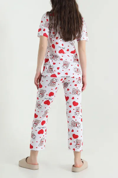 White Little Bear Supreme Women's Pajama Set - Denoss