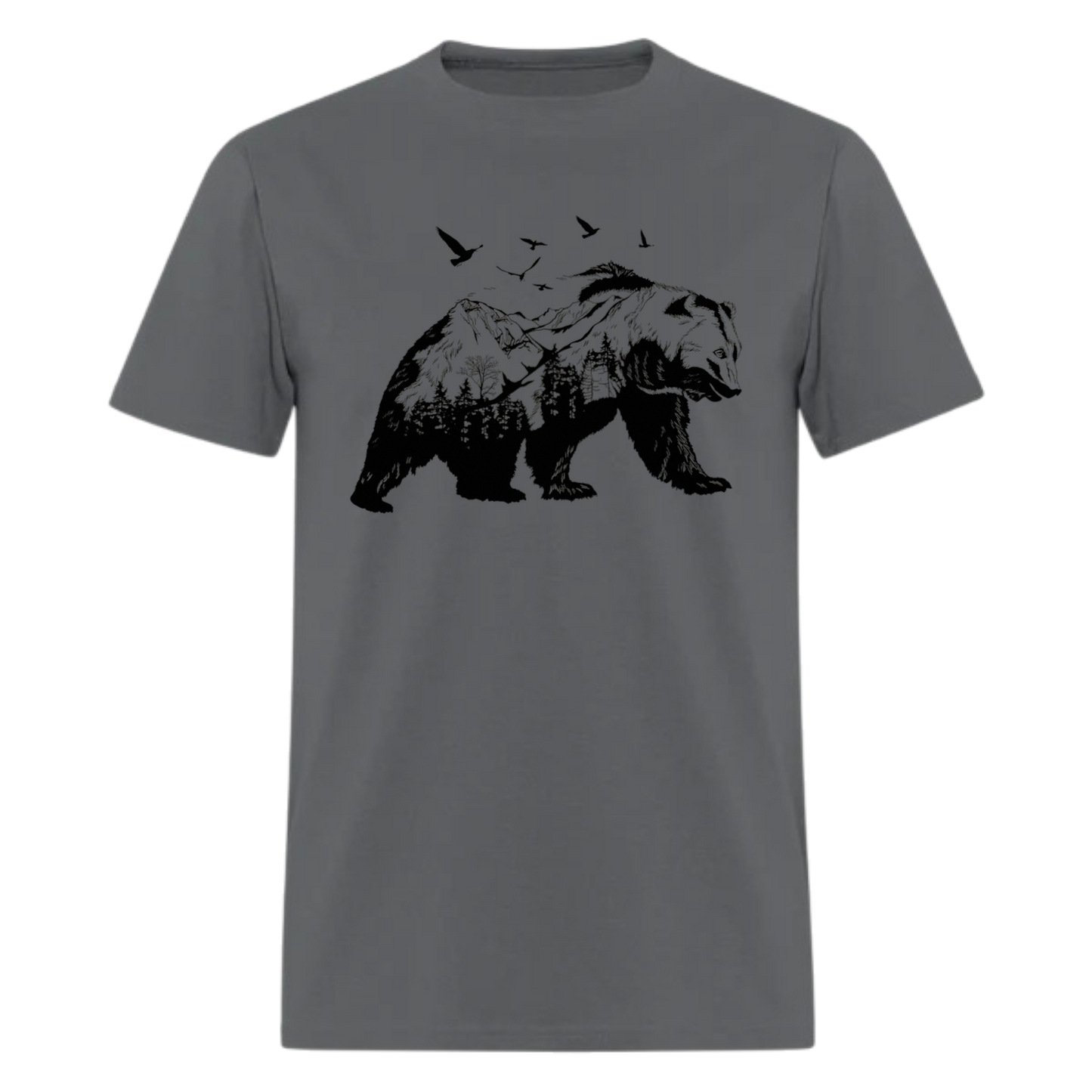 Bear TShirt Men,Bear and Compass ,Fishing Tshirts Adventure ,Traveler Camper unisex T shirts