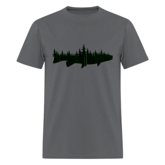 Fish and Forest , Mens Fish T Shirts , Fishing Gift ,Adventure ,Traveler Camper unisex T shirts