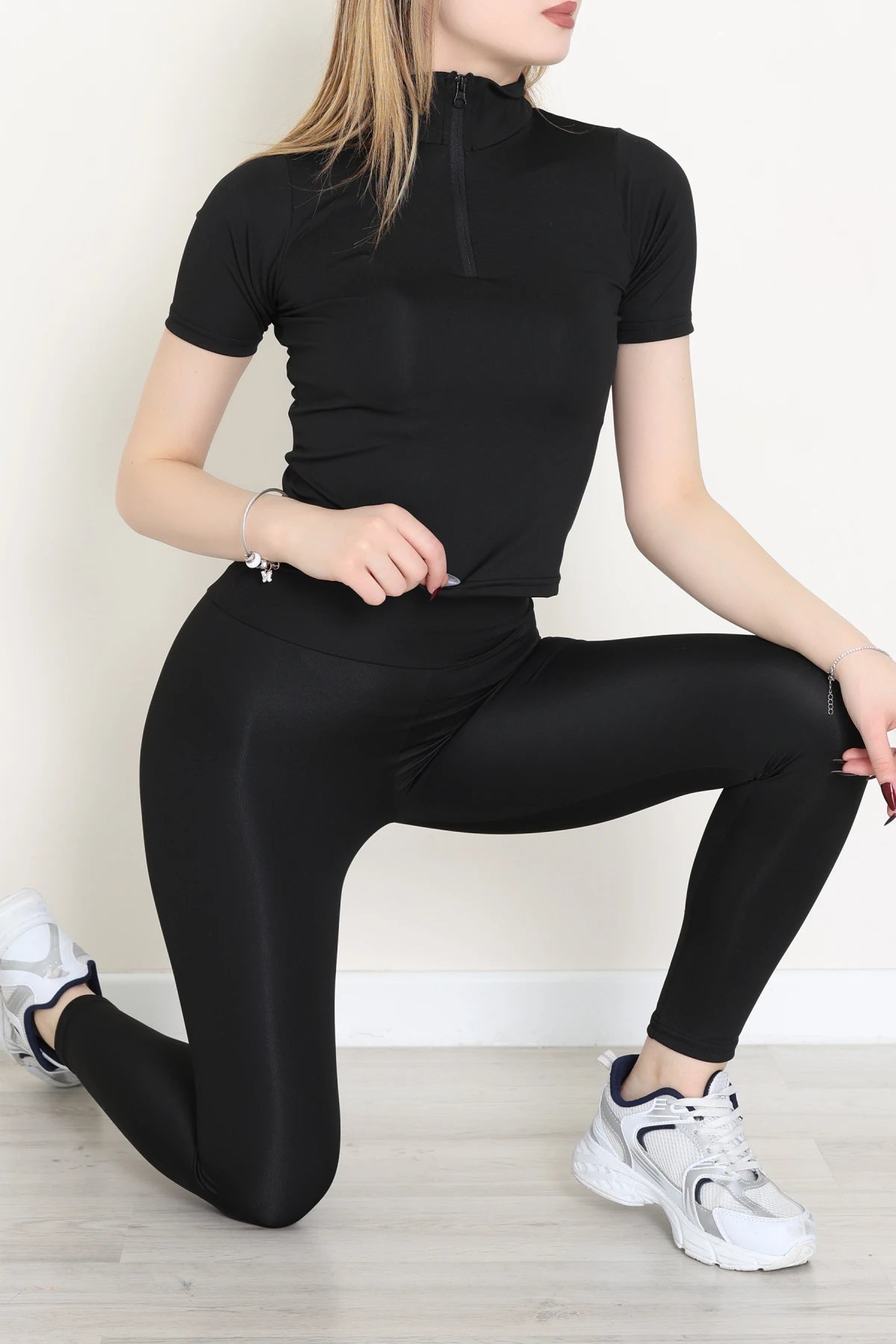 Black Short Sleeve Double Suit - Denoss