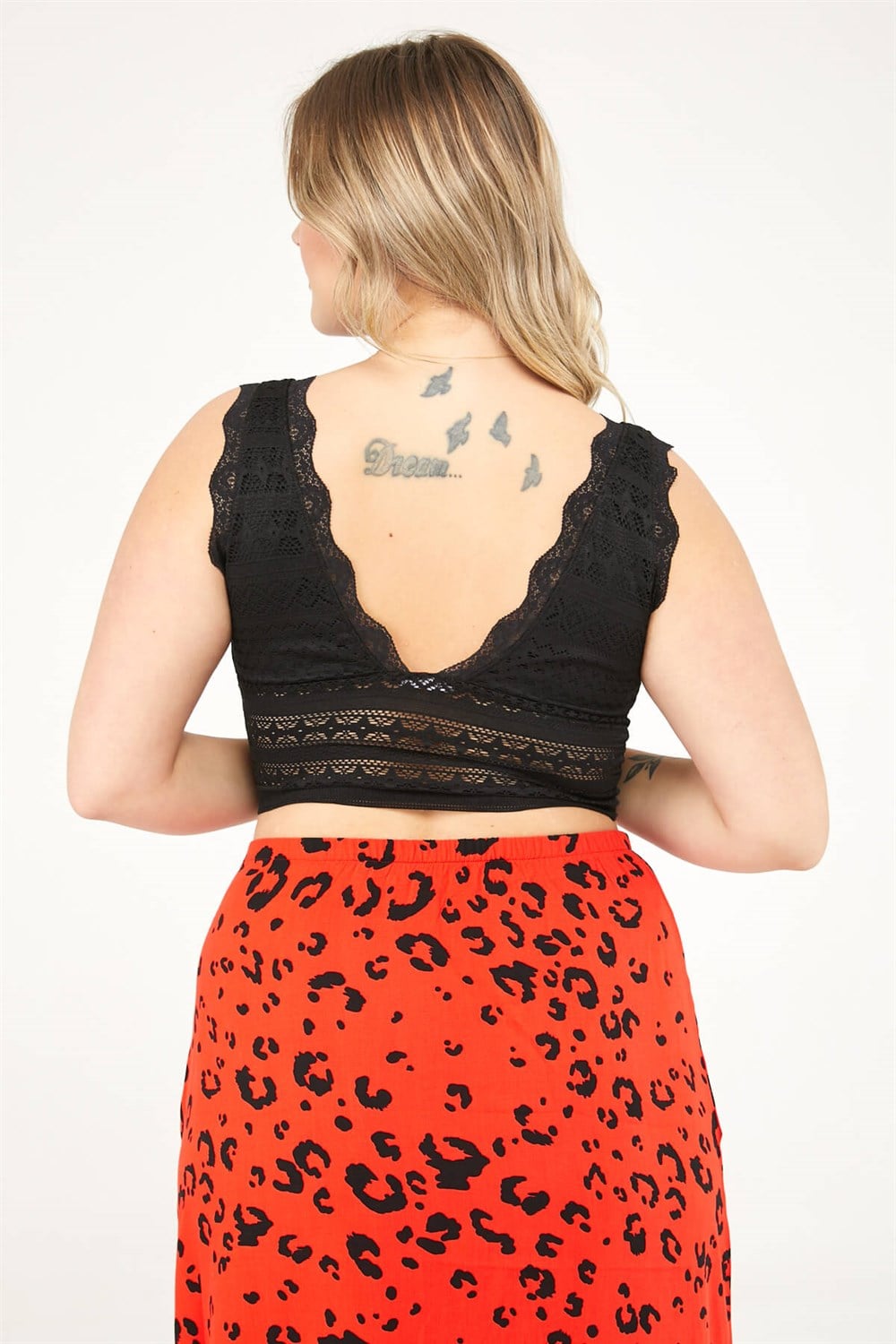 Plus Size BLACK Lace Bustier - Denoss