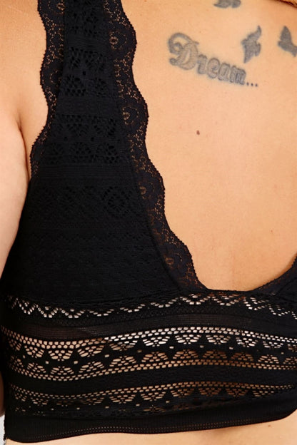 Plus Size BLACK Lace Bustier - Denoss