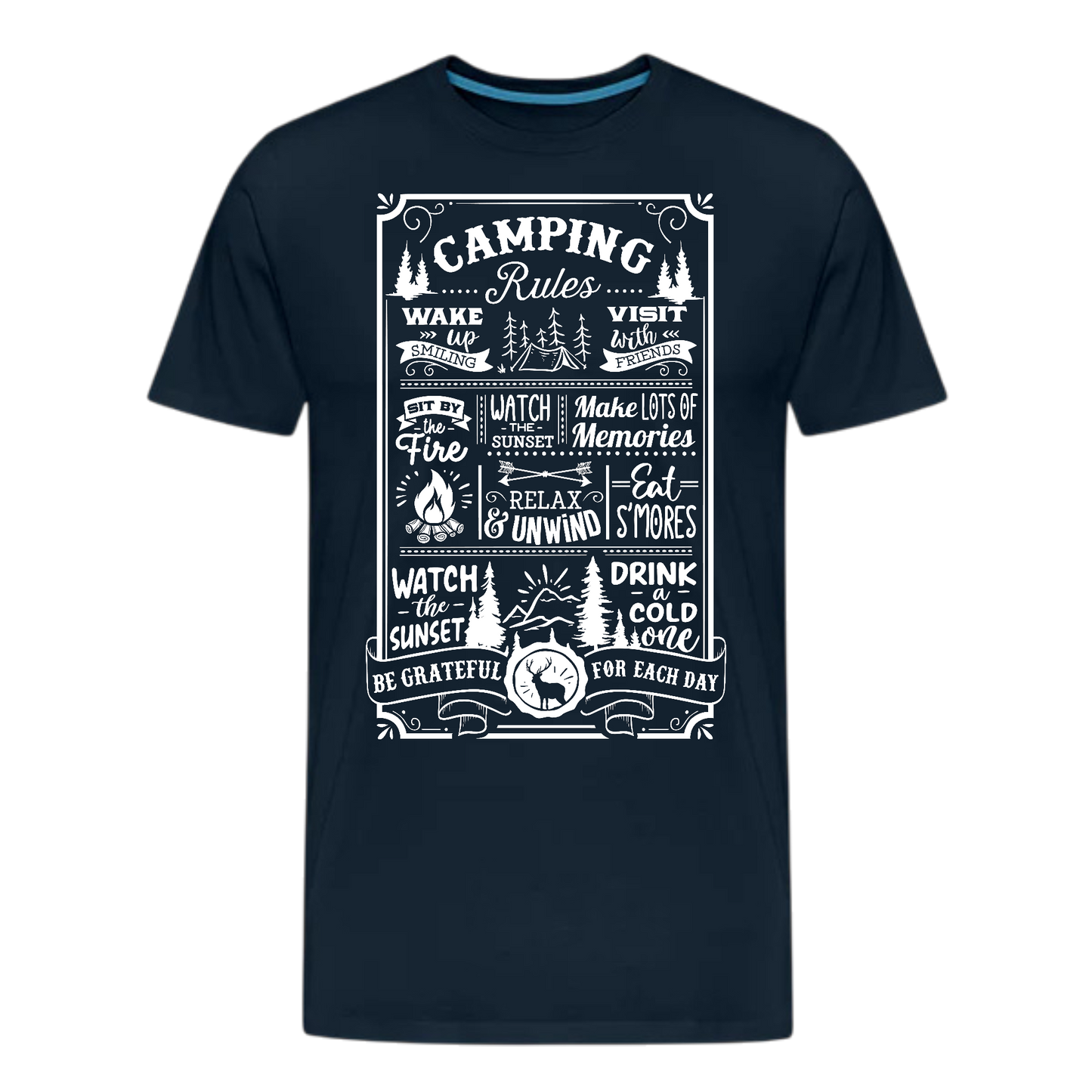 Camping Rules T shirts , Traveler , Nature , Adventure , Camper , unisex T shirts