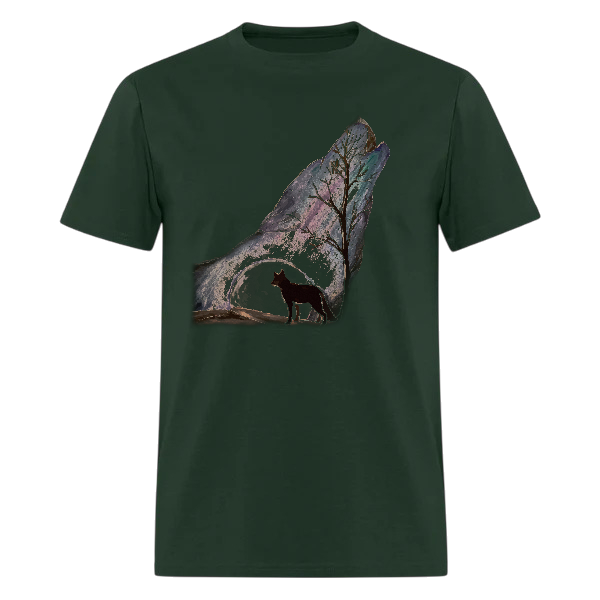 Lonely wolf t shirt,wild call tee,wolf howl shirt,Adventure , Traveler ,Camper unisex T shirts