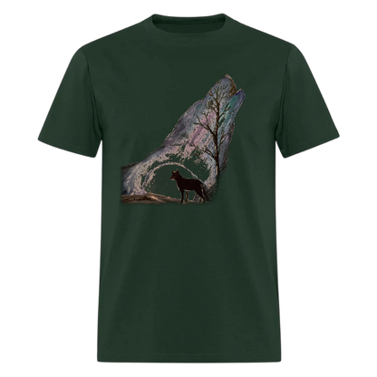 Lonely wolf t shirt,wild call tee,wolf howl shirt,Adventure , Traveler ,Camper unisex T shirts