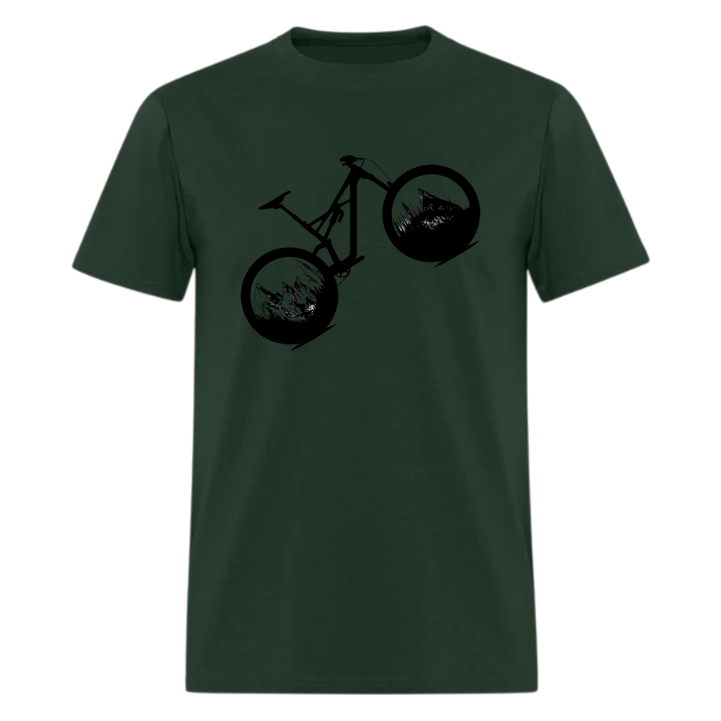 Man on a mountain bike T shirts, Nature , Adventure, Camper, unisex T shirts