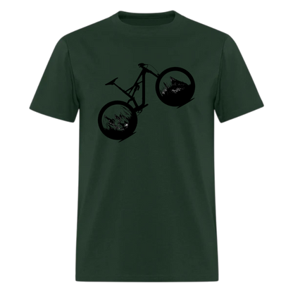 Man on a mountain bike T shirts, Nature , Adventure, Camper, unisex T shirts