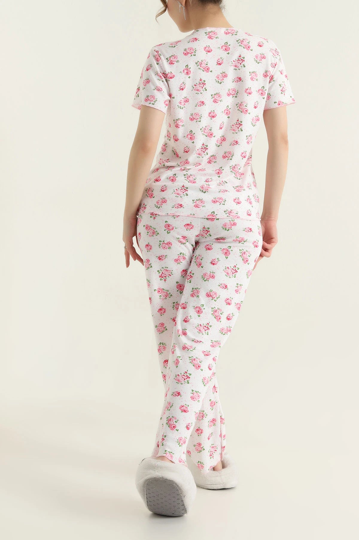 Fuchsia Women's Pajama Set with Bow - Denoss