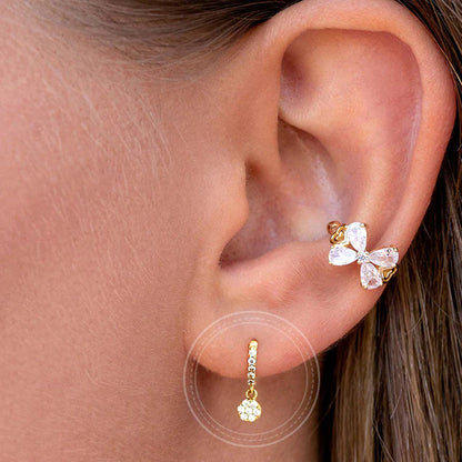 Dainty Crystal Hoop Earrings