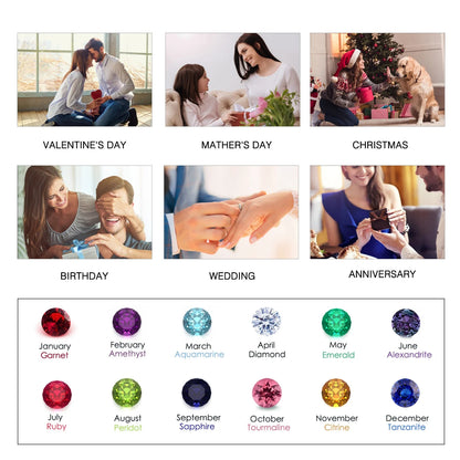 Heart and Birthstone Personalized Necklace