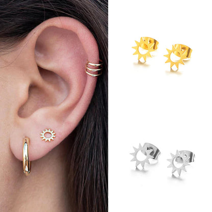 1 Piece Dainty & Minimalist Sun Stud Earrings