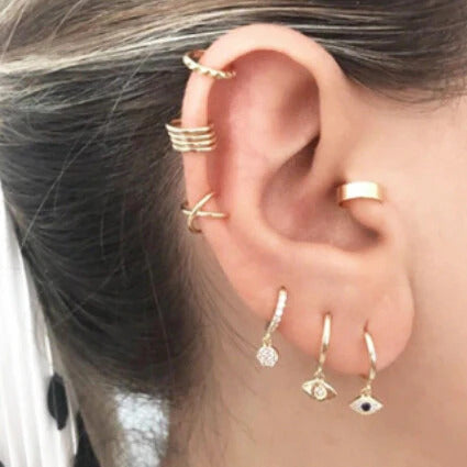 Dainty Crystal Hoop Earrings