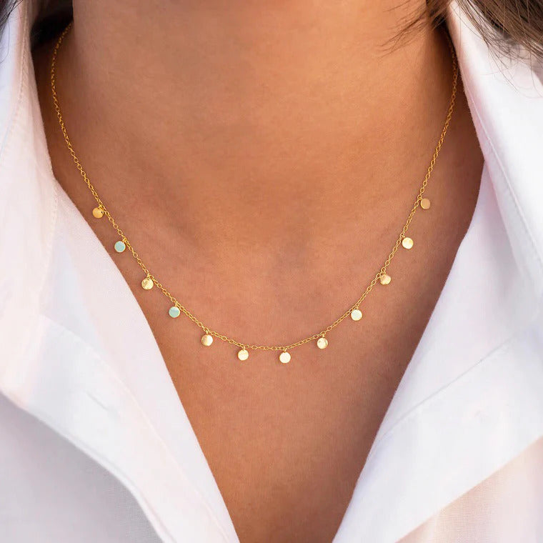 Dainty Small Coins Choker Necklace