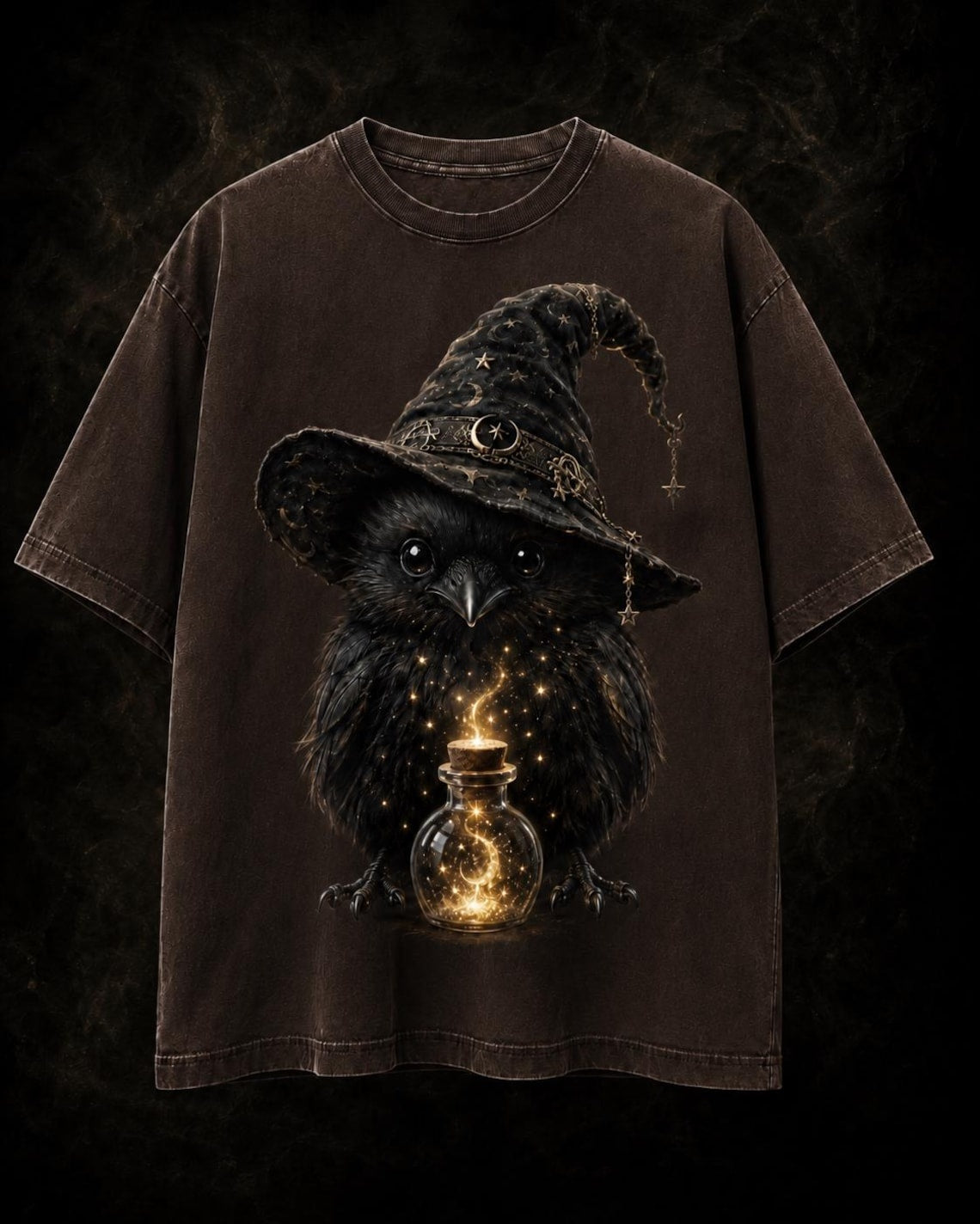 Gothic Raven Potion Shirt,Witchy Wizard Bird Tee,Dark Academia Comfort Colors