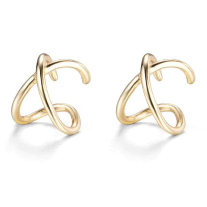 1 piece Tiny & Dainty Criss Cross Cartilage Ear Cuff Earrings