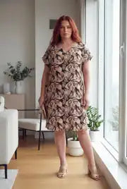 Plus Size Flared Woven Boho Dress - Denoss
