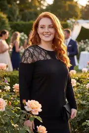Women's Plus Size Transparent Tulle Detail Black Blouse - Denoss