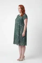 Plus Size Sleeveless Printed Woven Boho Dress - Denoss