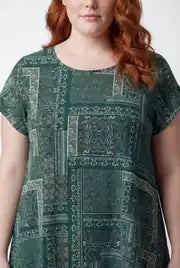 Plus Size Sleeveless Printed Woven Boho Dress - Denoss